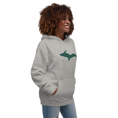 Michigan Upper Peninsula Hoodie (w/ Green UP Outline) | Unisex Premium