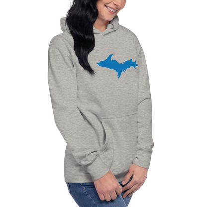 Michigan Upper Peninsula Hoodie (w/ Azure UP Outline) | Unisex Premium