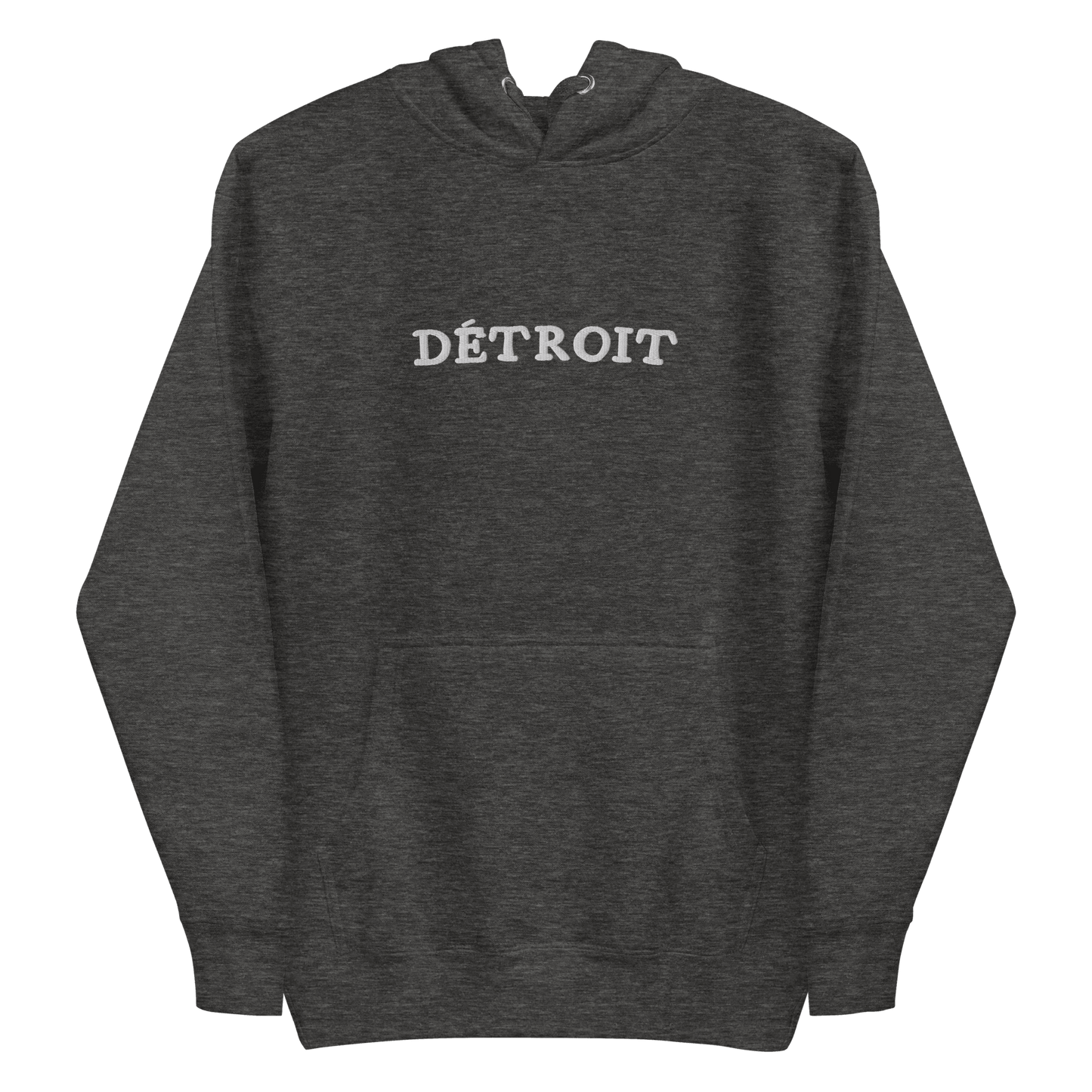 'Détroit' Embroidered Hoodie | Unisex Premium - Circumspice Michigan