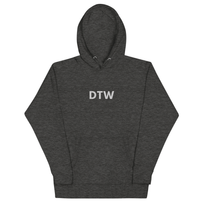 Detroit 'DTW' Premium Hoodie |  Unisex Embroidered - Circumspice Michigan