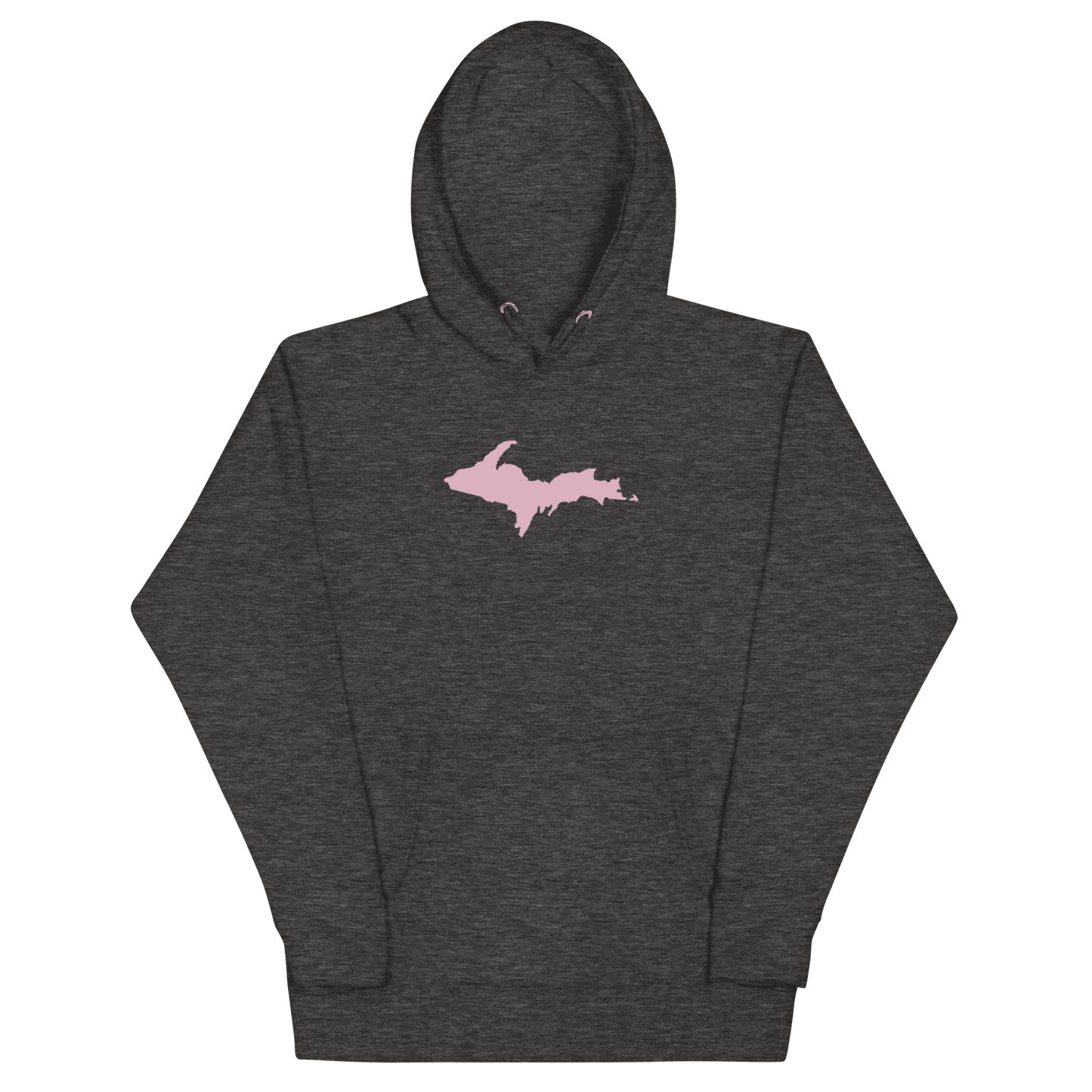 Upper Peninsula Hoodie (w/ Pink U.P. Outline) | Unisex Premium - Circumspice Michigan