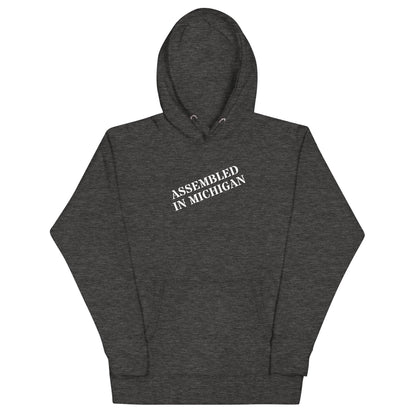 'Assembled in Michigan' Hoodie | Unisex Premium - Circumspice Michigan