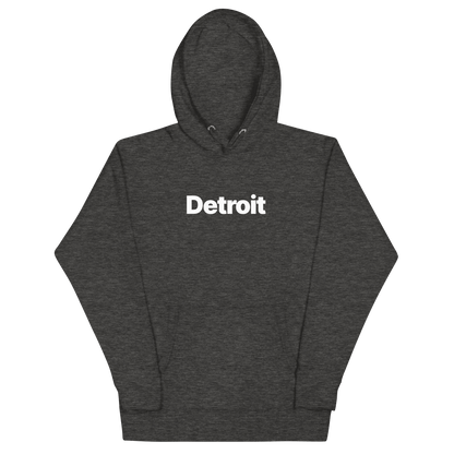 'Detroit' Hoodie (Swiss Sans Font) | Unisex Premium - Circumspice Michigan