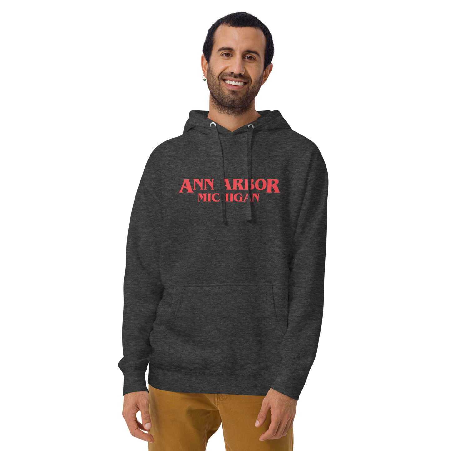 'Ann Arbor Michigan' Unisex Premium Hoodie (1980s Drama Parody)