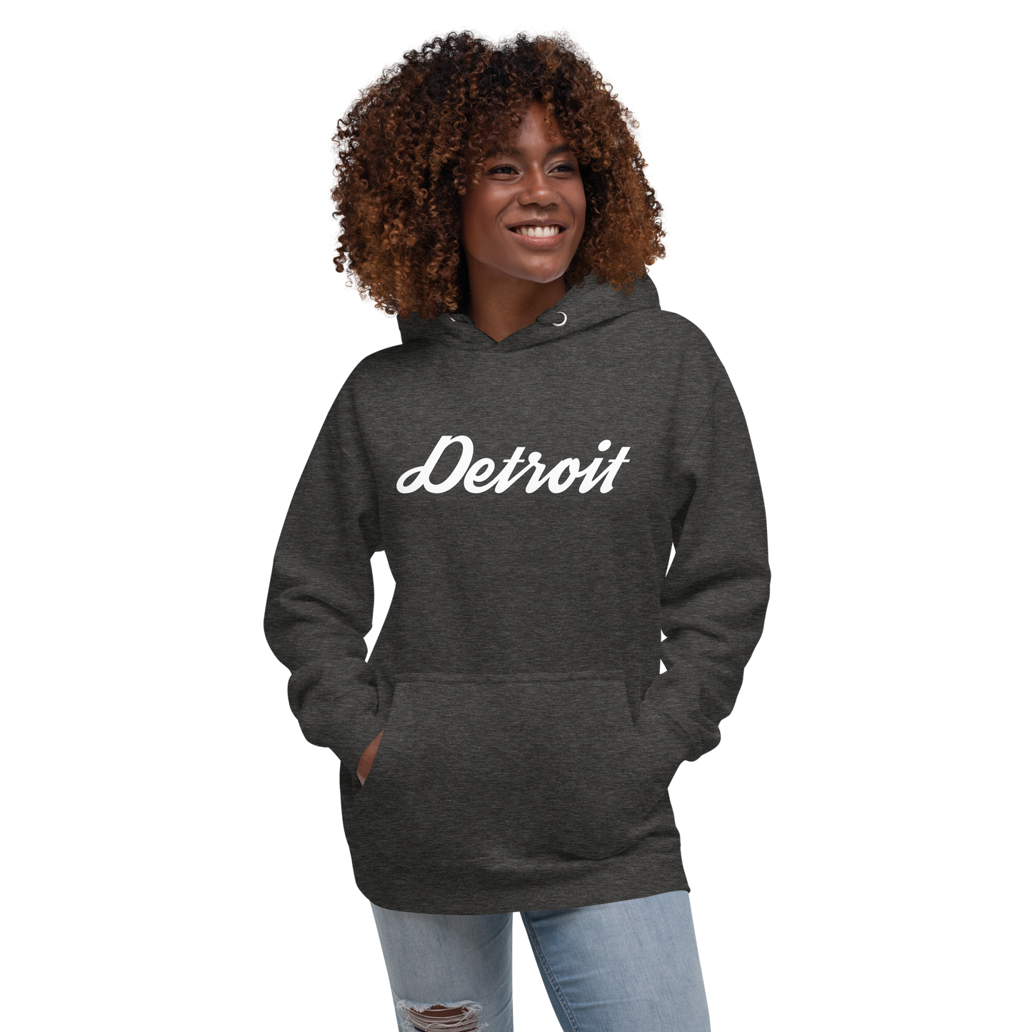 'Detroit' Unisex Premium Hoodie (Script Font)