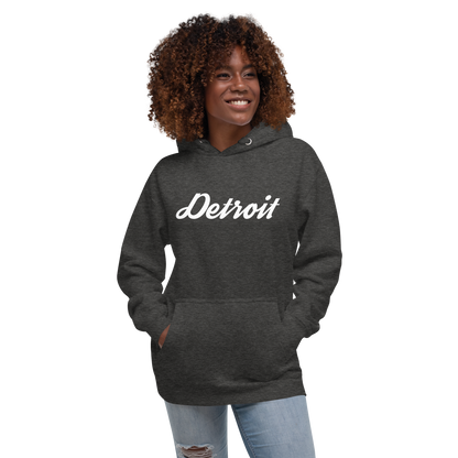 'Detroit' Unisex Premium Hoodie (Script Font)