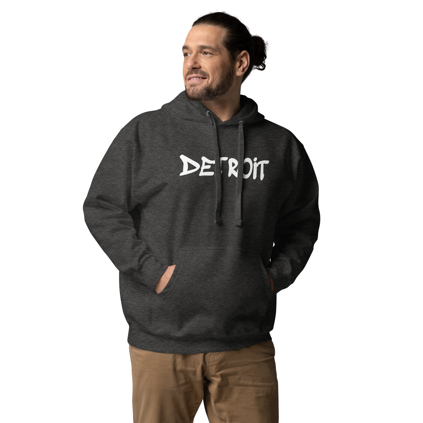 'Detroit' Unisex Premium Hoodie (1980s Hip Hop Font)