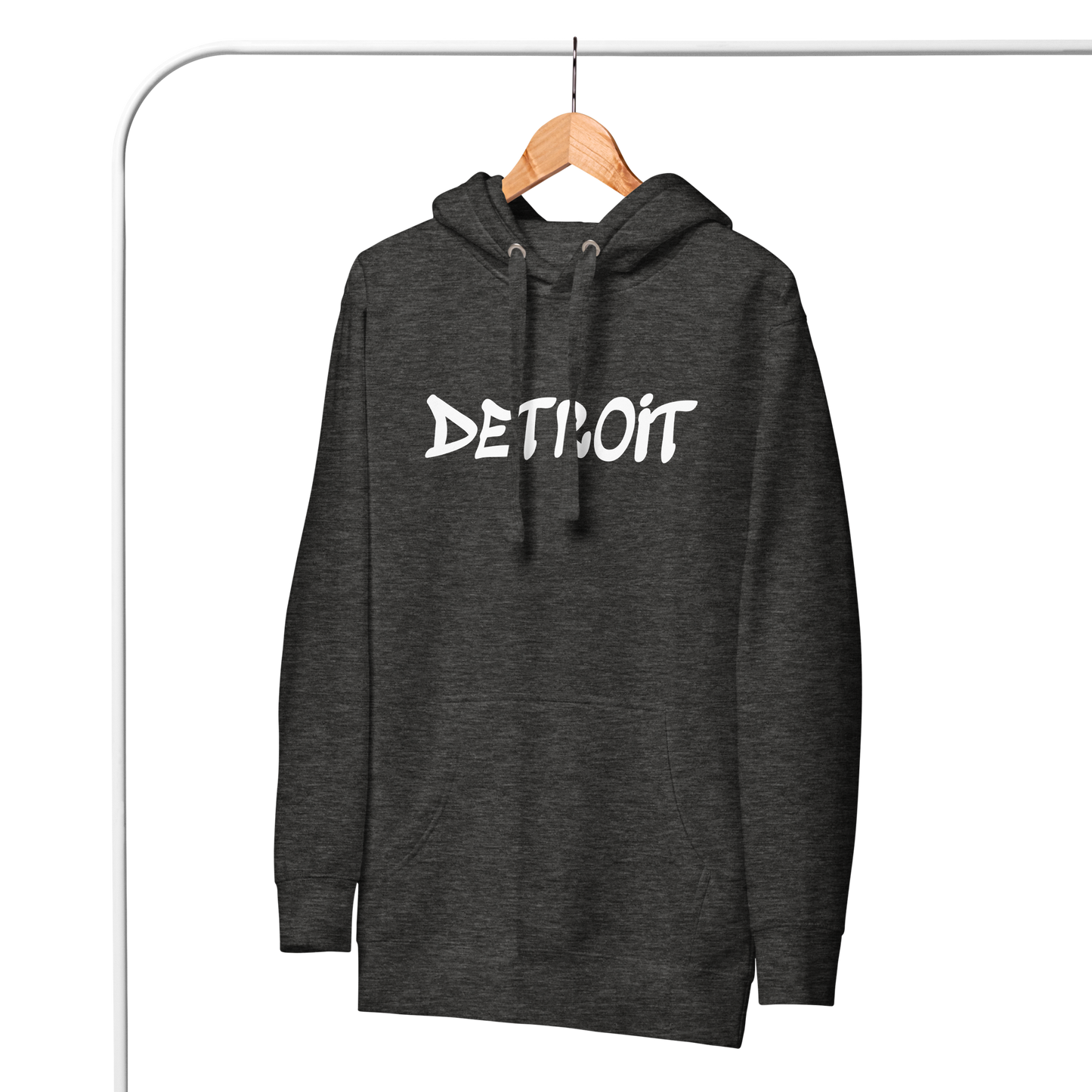 'Detroit' Unisex Premium Hoodie (1980s Hip Hop Font)