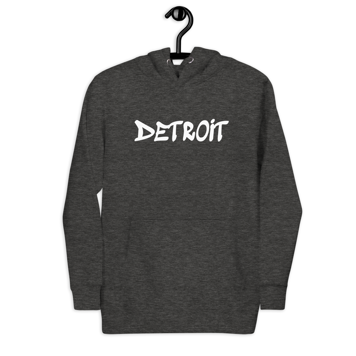 'Detroit' Unisex Premium Hoodie (1980s Hip Hop Font)