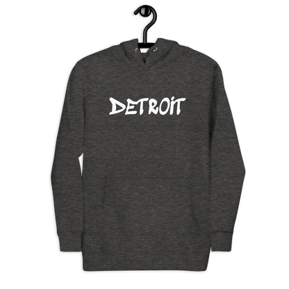 'Detroit' Unisex Premium Hoodie (1980s Hip Hop Font)