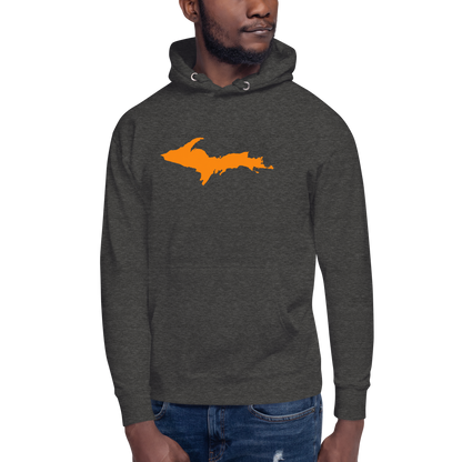 Michigan Upper Peninsula Hoodie (w/ Orange UP Outline) | Unisex Premium