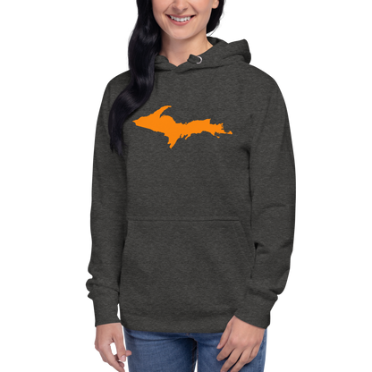 Michigan Upper Peninsula Hoodie (w/ Orange UP Outline) | Unisex Premium