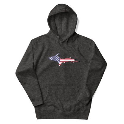 Michigan Upper Peninsula Hoodie (w/ UP USA Flag Outline) | Unisex Premium