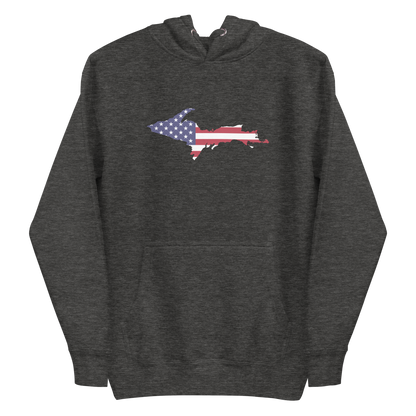 Michigan Upper Peninsula Hoodie (w/ UP USA Flag Outline) | Unisex Premium