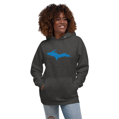 Michigan Upper Peninsula Hoodie (w/ Azure UP Outline) | Unisex Premium