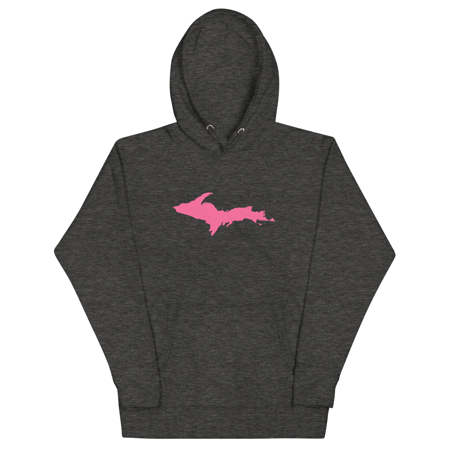 Michigan Upper Peninsula Hoodie (w/ Pink UP Outline) | Unisex Premium