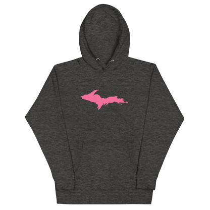 Michigan Upper Peninsula Hoodie (w/ Pink UP Outline) | Unisex Premium