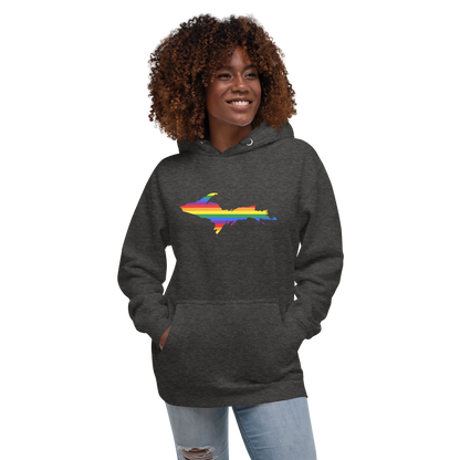 Michigan Upper Peninsula Hoodie (w/ UP Pride Flag Outline) | Unisex Premium