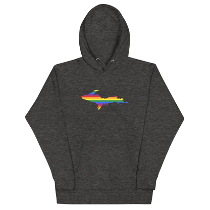 Michigan Upper Peninsula Hoodie (w/ UP Pride Flag Outline) | Unisex Premium