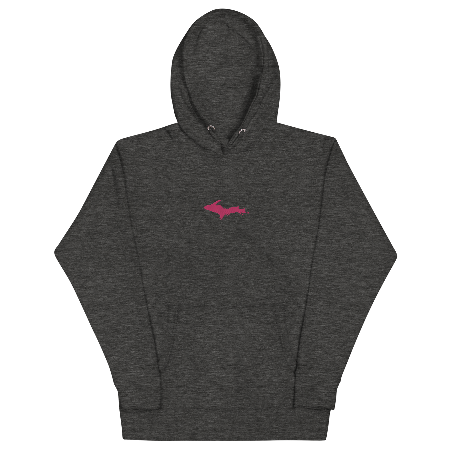 Michigan Upper Peninsula Hoodie (w/ Embroidered Pink UP Outline) | Unisex Premium