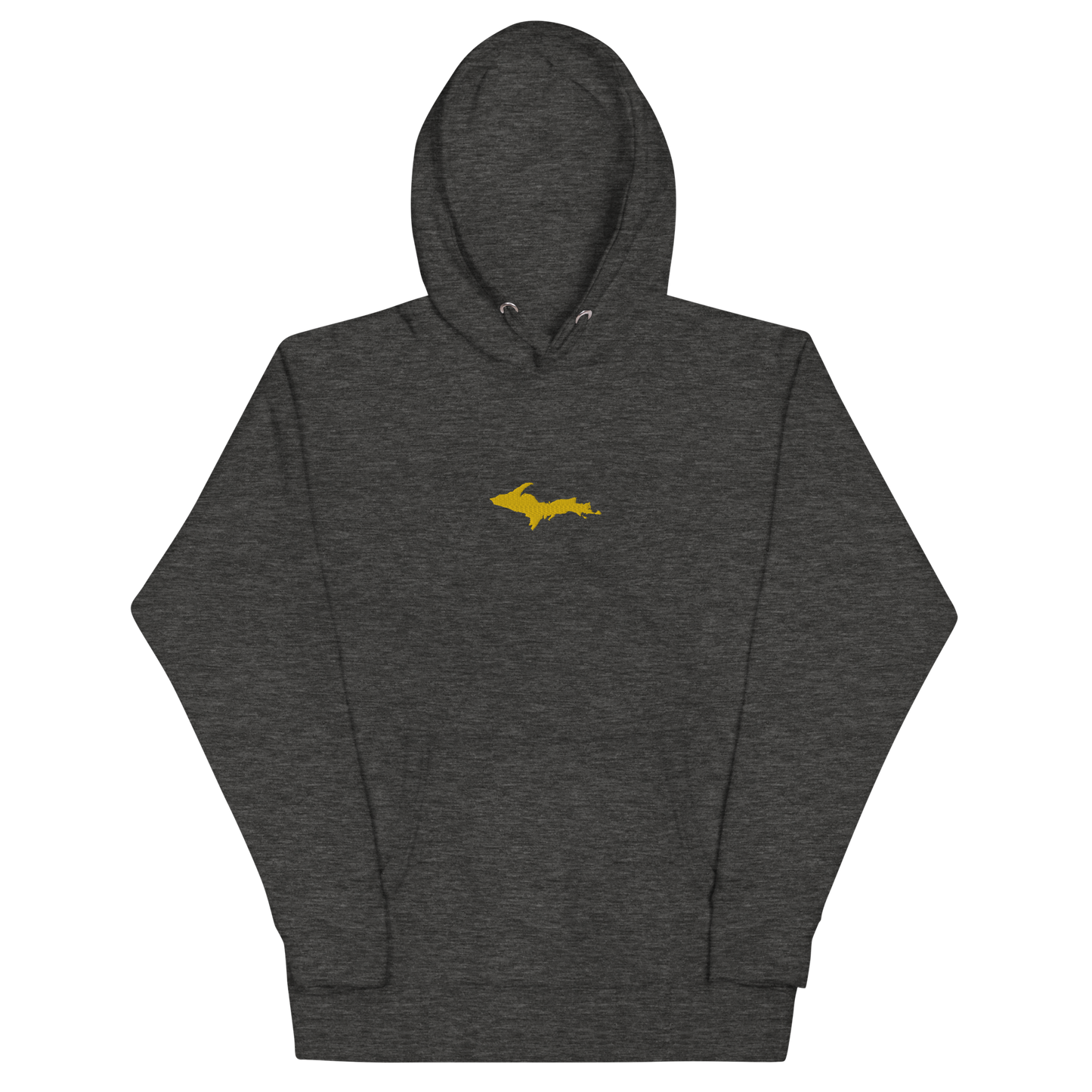 Michigan Upper Peninsula Hoodie (w/ Embroidered Gold UP Outline) | Unisex Premium