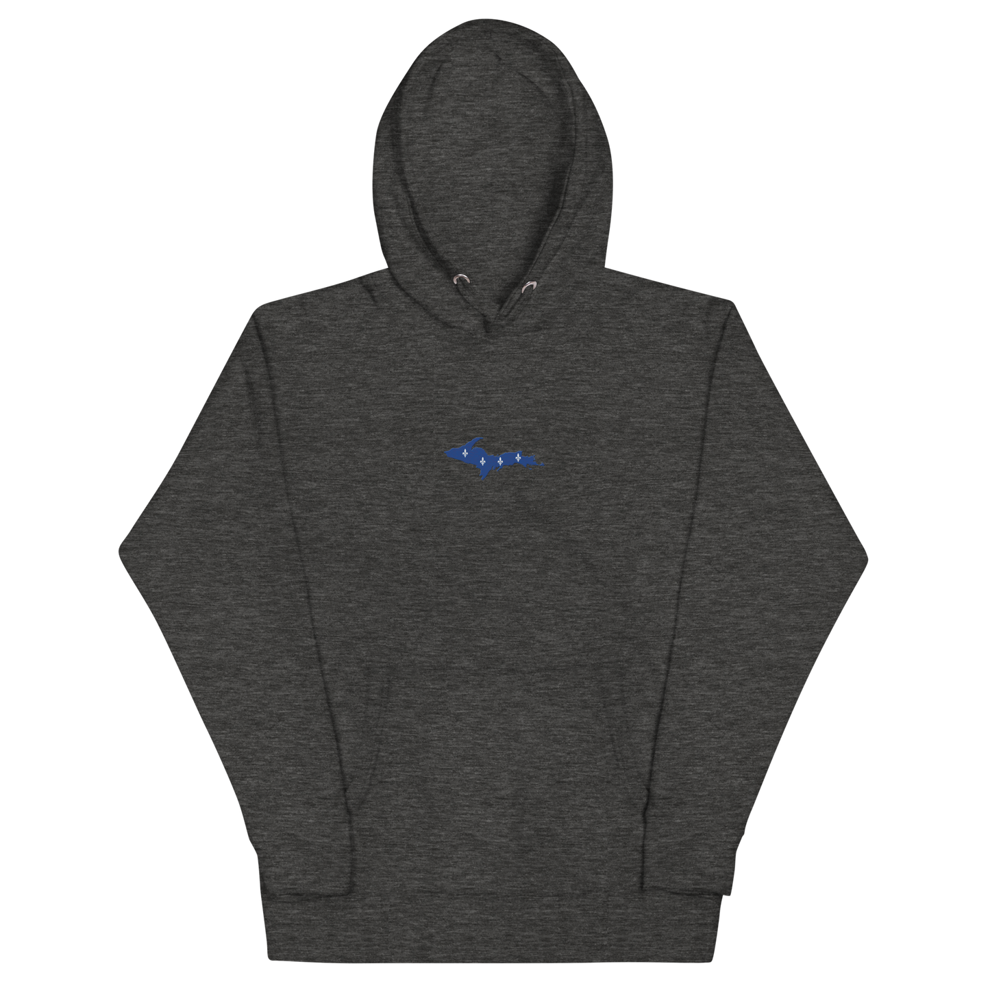 Michigan Upper Peninsula Hoodie (w/ Embroidered UP Quebec Flag Outline) | Unisex Premium