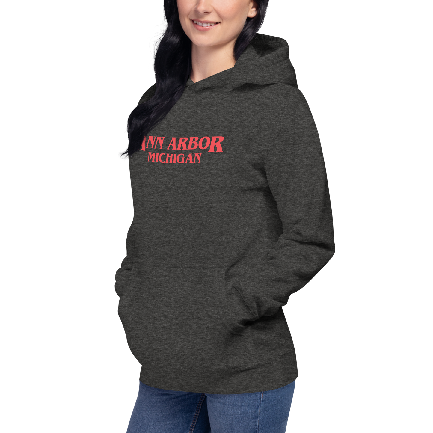 'Ann Arbor Michigan' Unisex Premium Hoodie (1980s Drama Parody)