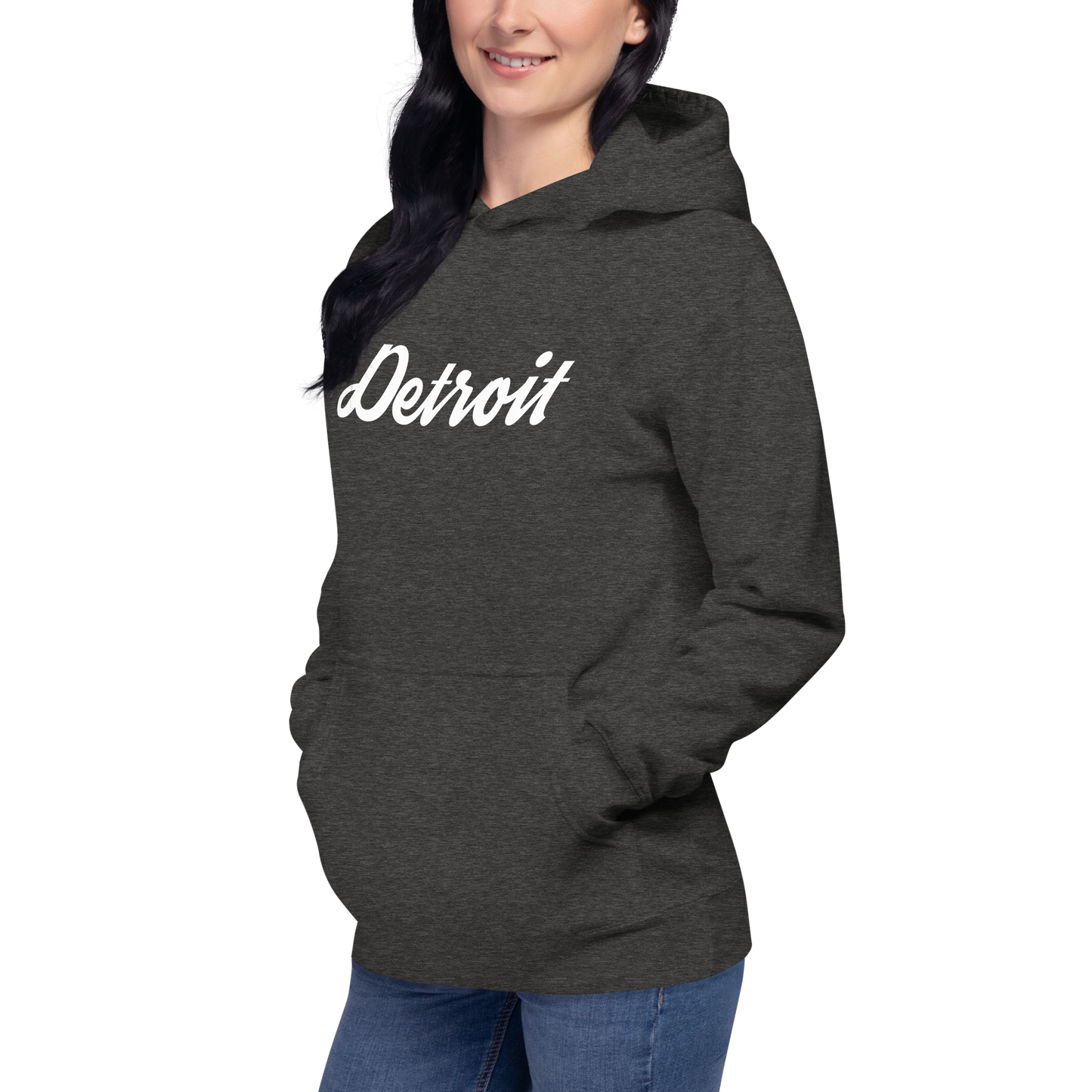 'Detroit' Unisex Premium Hoodie (Script Font)