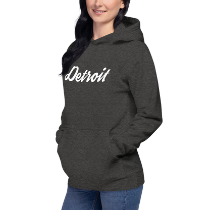 'Detroit' Unisex Premium Hoodie (Script Font)