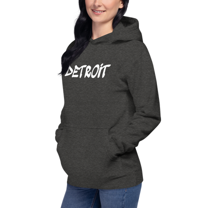 'Detroit' Unisex Premium Hoodie (1980s Hip Hop Font)