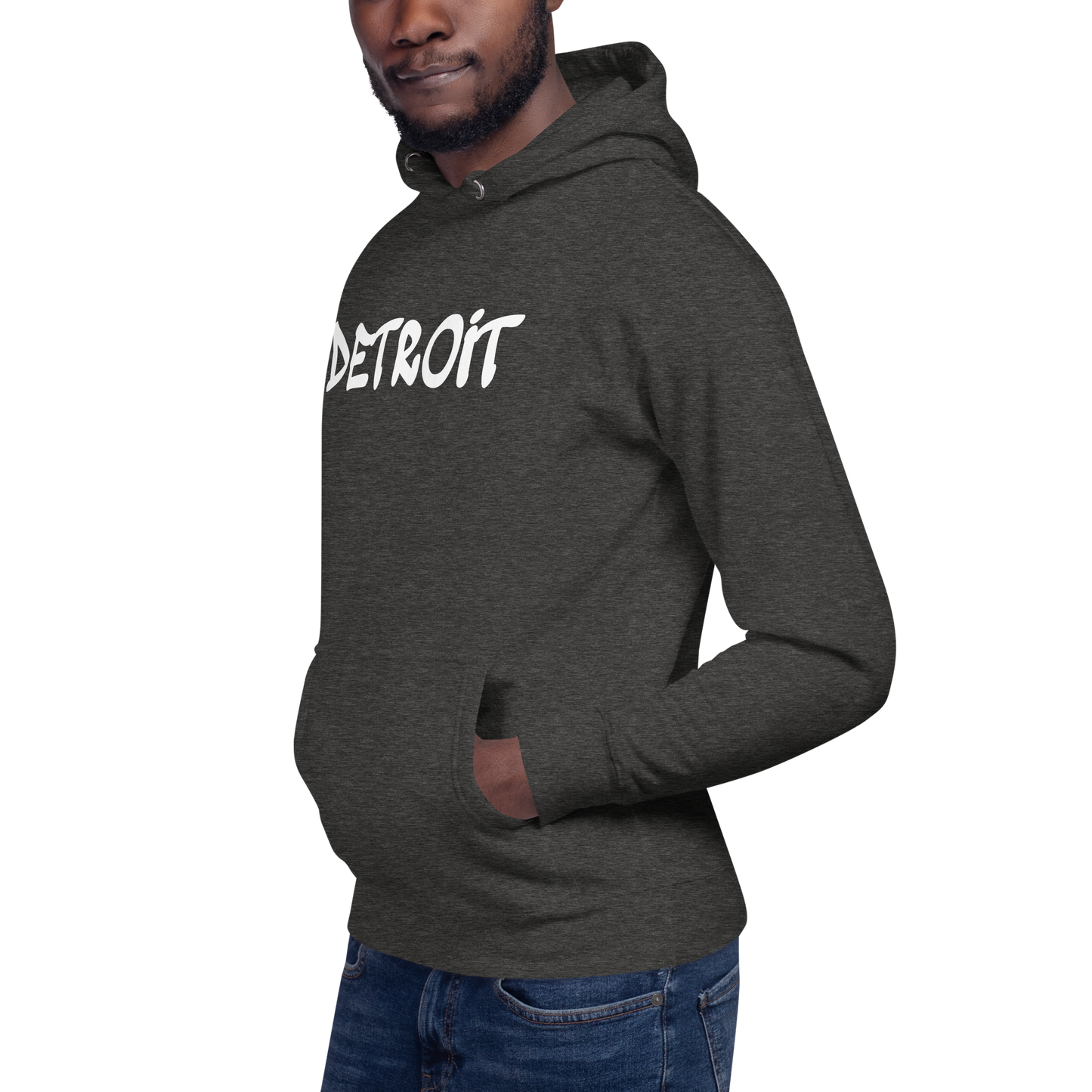 'Detroit' Unisex Premium Hoodie (1980s Hip Hop Font)