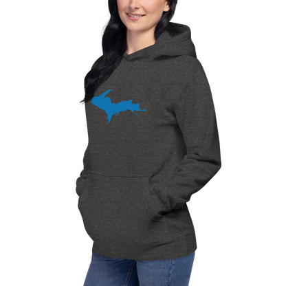 Michigan Upper Peninsula Hoodie (w/ Azure UP Outline) | Unisex Premium