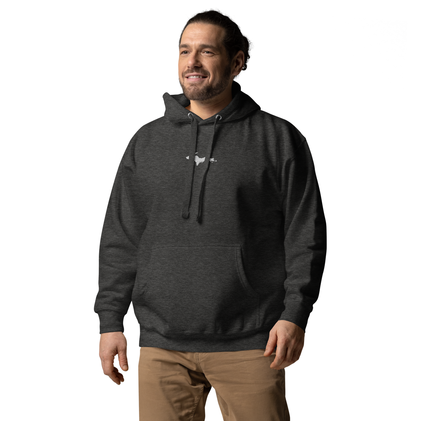 Michigan Upper Peninsula Hoodie (w/ Embroidered UP Outline) | Unisex Premium