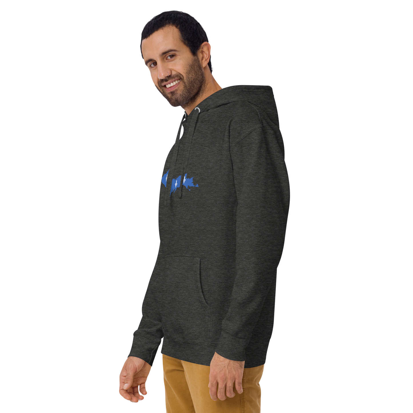 Michigan Upper Peninsula Hoodie (w/ UP Quebec Flag Outline) | Unisex Premium