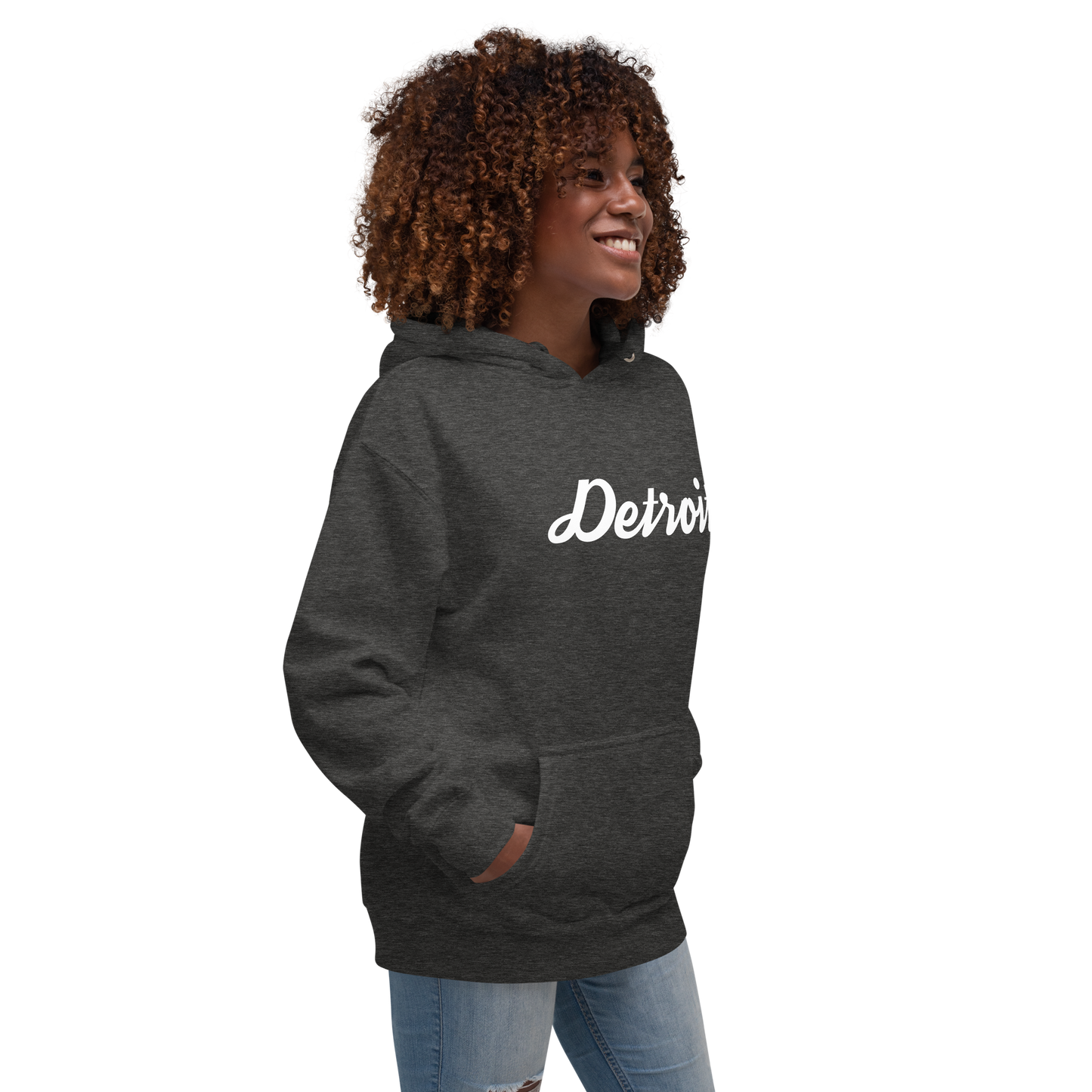 'Detroit' Unisex Premium Hoodie (Script Font)