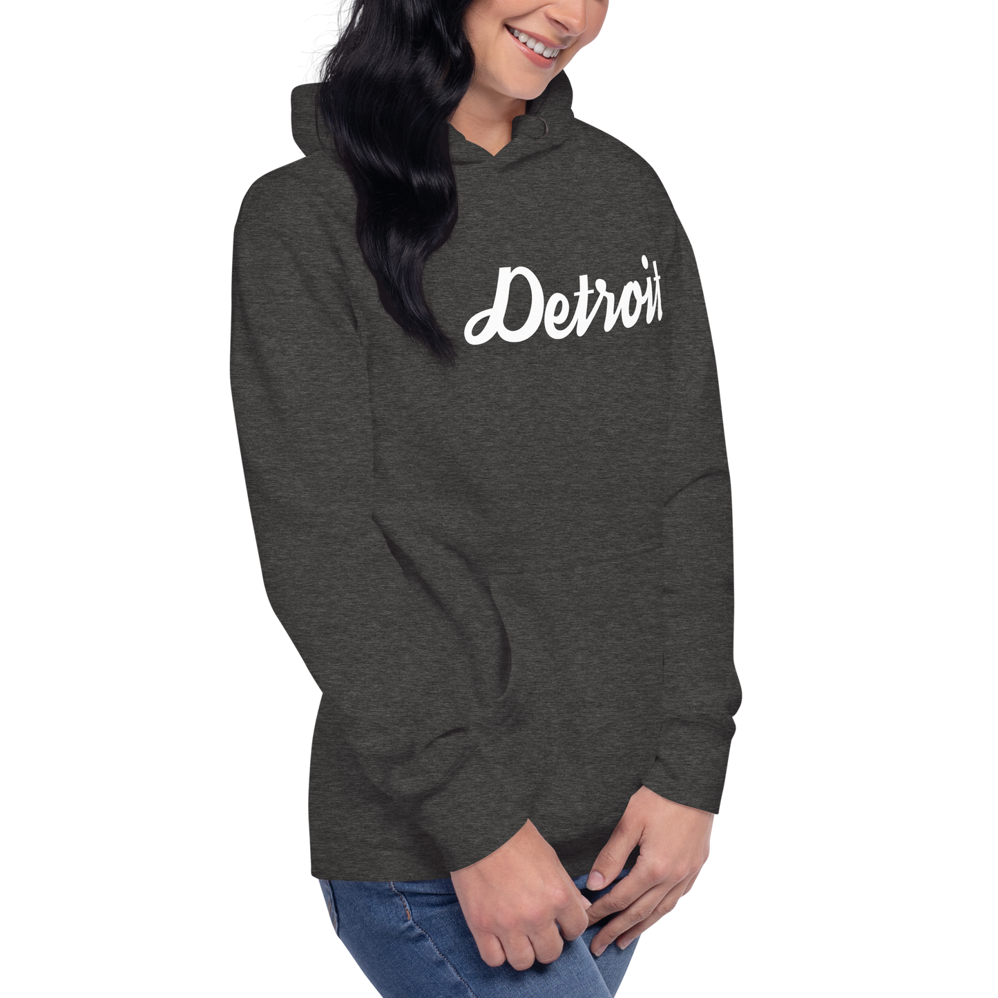 'Detroit' Unisex Premium Hoodie (Script Font)