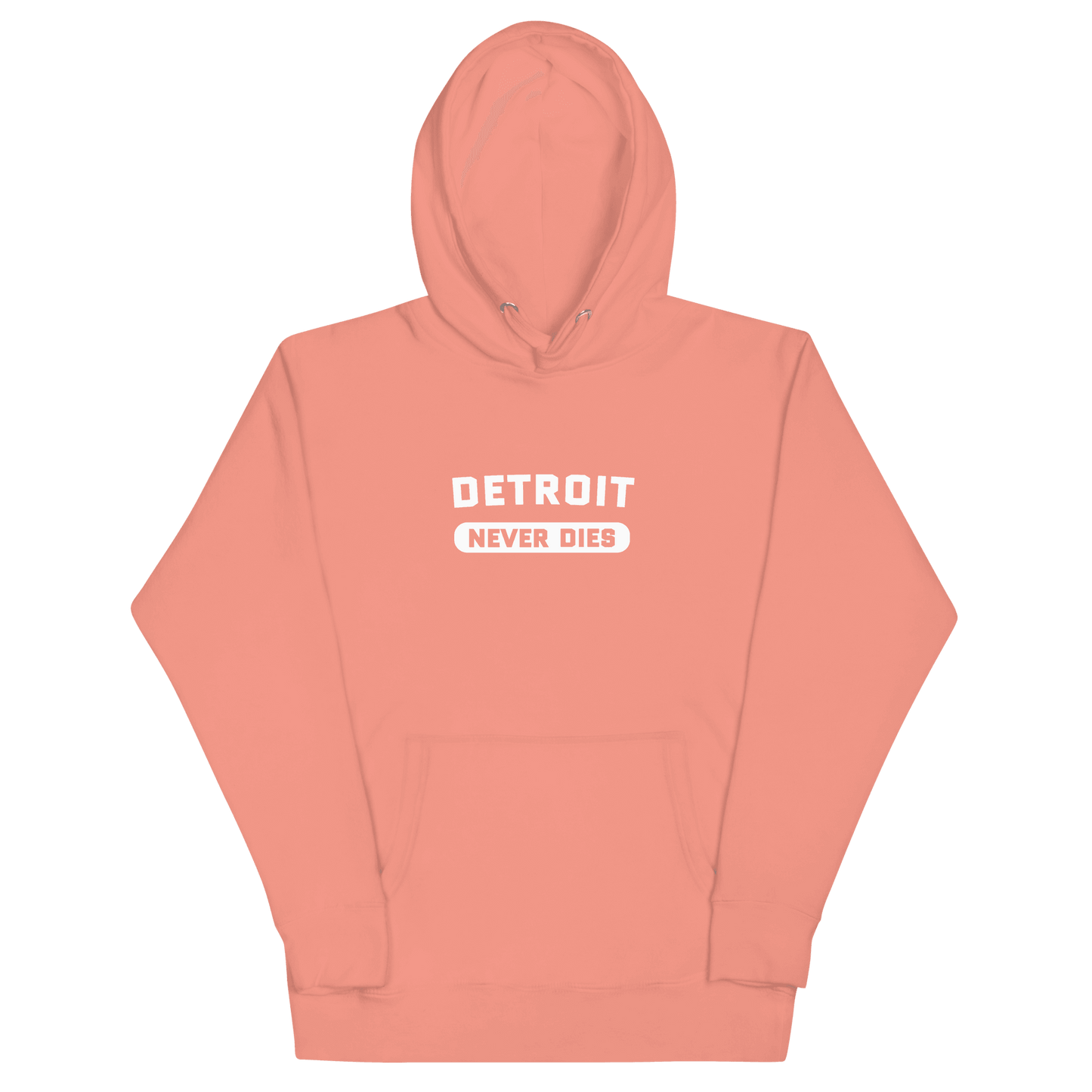 'Detroit Never Dies' Hoodie | Unisex Premium - Circumspice Michigan