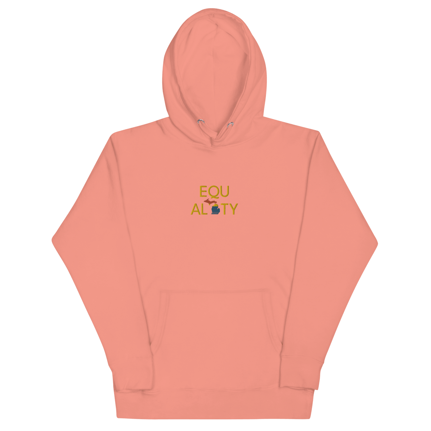 Michigan 'Equality' Premium Hoodie (w/ LGBTQ Pride Colors) | Embroidered - Circumspice Michigan