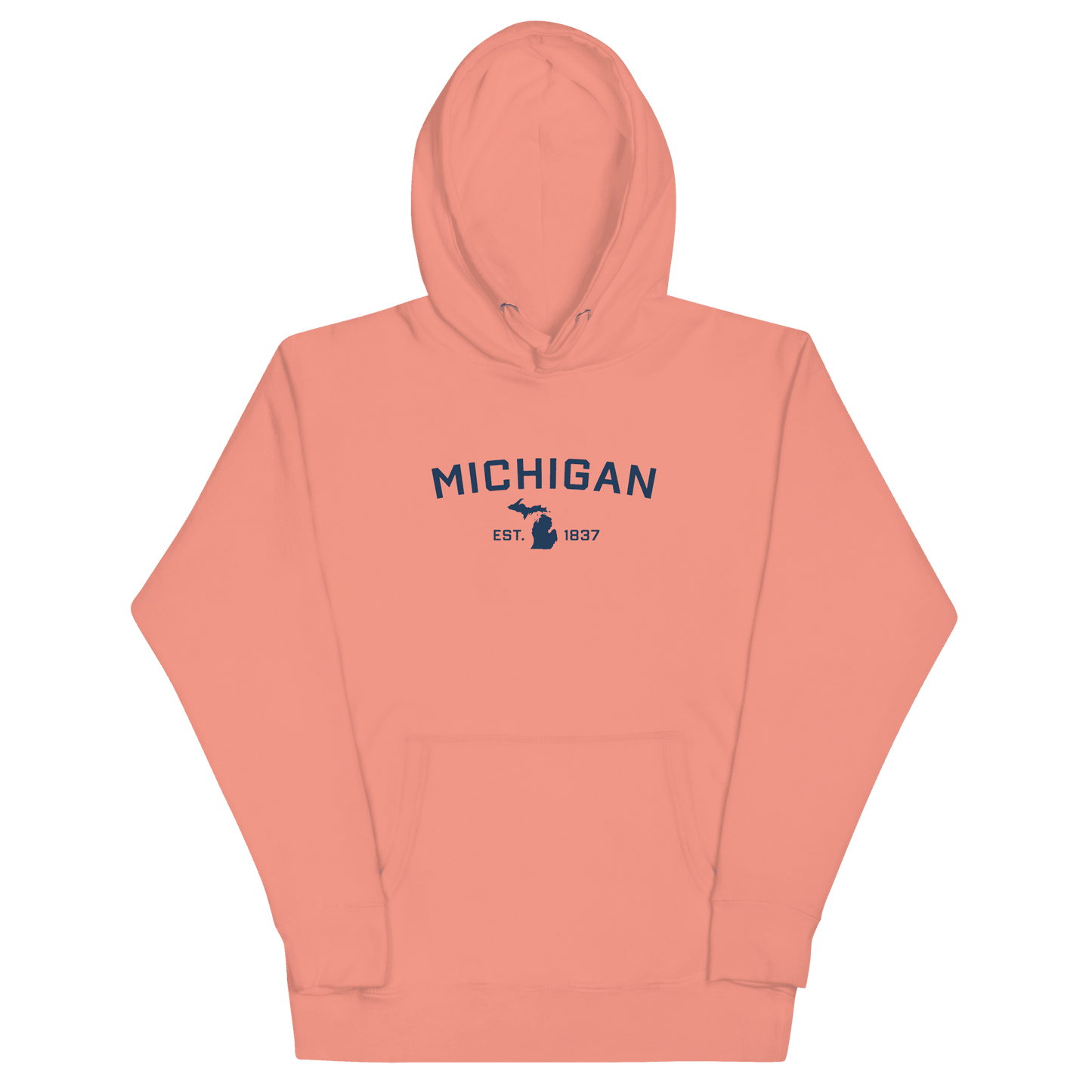 'Michigan EST 1837' Hoodie (w/ Michigan Outline) | Unisex Premium - Circumspice Michigan