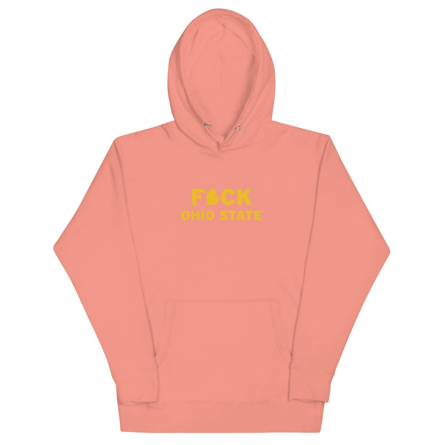 'F*ck Ohio State' Hoodie (Gold Type w/ Lower Peninsula Outline ) | Unisex Premium - Circumspice Michigan