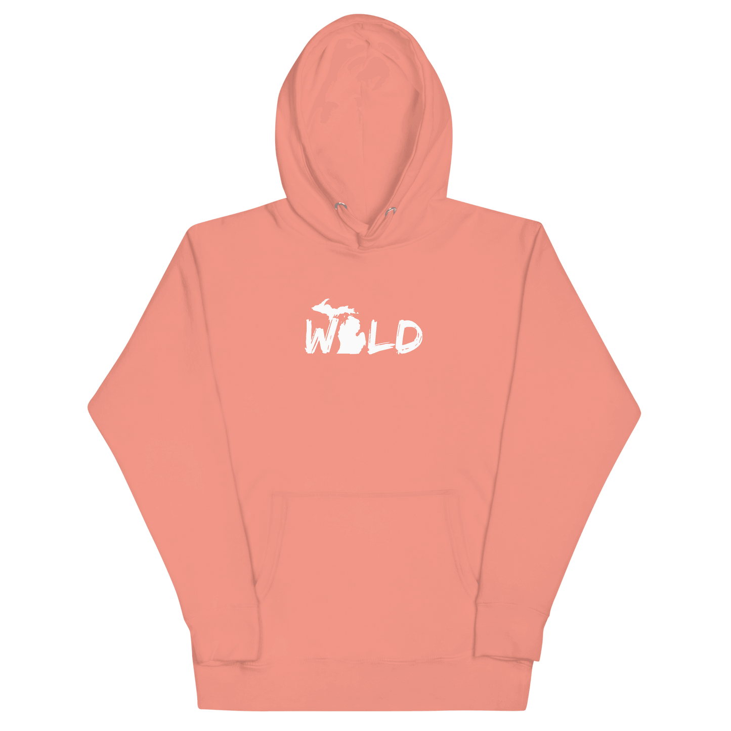 Michigan 'Wild' Hoodie (Paintbrush Font w/ MI Outline) | Unisex Premium - Circumspice Michigan