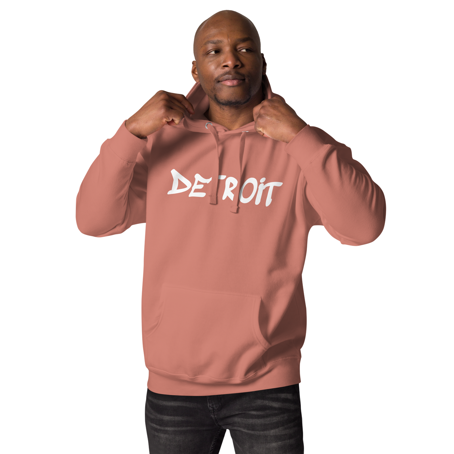 'Detroit' Unisex Premium Hoodie (1980s Hip Hop Font)