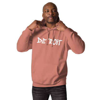 'Detroit' Unisex Premium Hoodie (1980s Hip Hop Font)