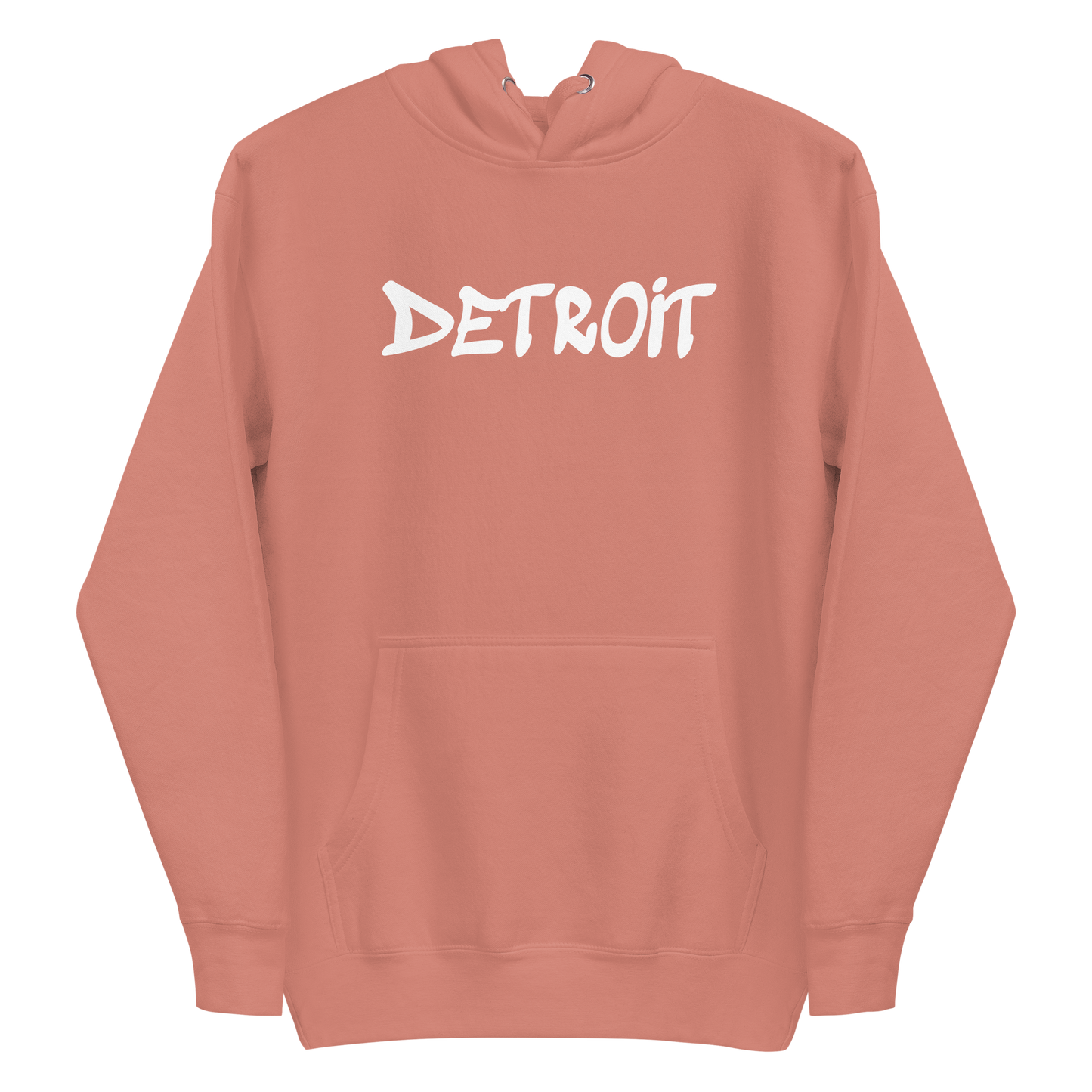 'Detroit' Unisex Premium Hoodie (1980s Hip Hop Font)