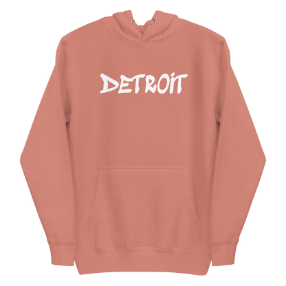 'Detroit' Unisex Premium Hoodie (1980s Hip Hop Font)