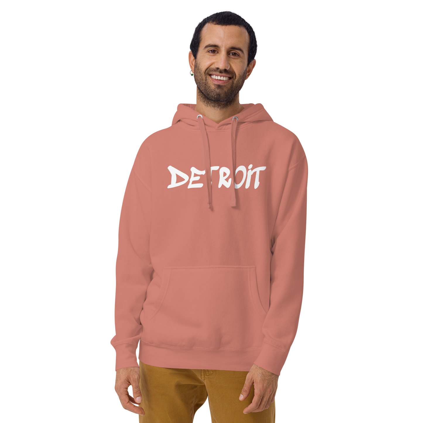 'Detroit' Unisex Premium Hoodie (1980s Hip Hop Font)