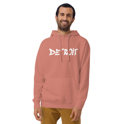 'Detroit' Unisex Premium Hoodie (1980s Hip Hop Font)