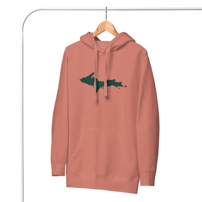 Michigan Upper Peninsula Hoodie (w/ Green UP Outline) | Unisex Premium