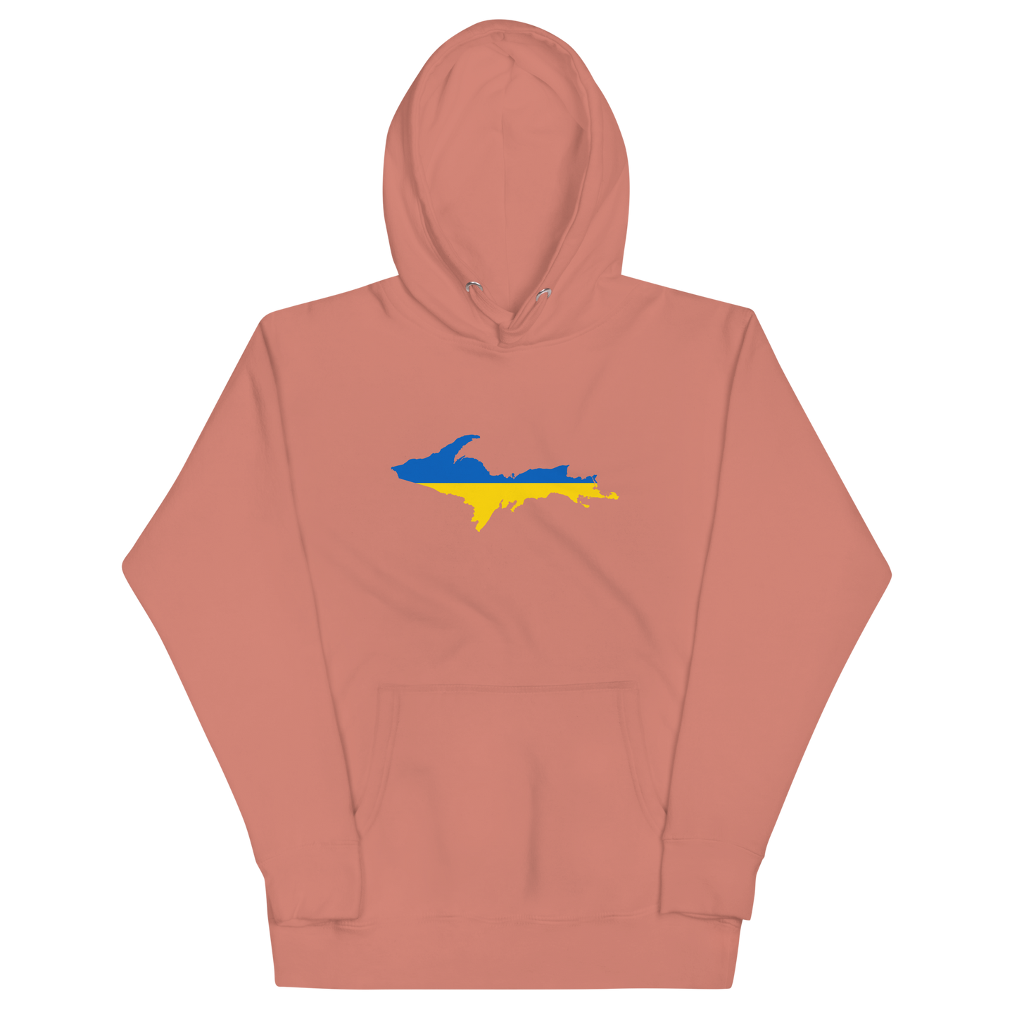 Michigan Upper Peninsula Hoodie (w/ UP Ukraine Flag Outline) | Unisex Premium