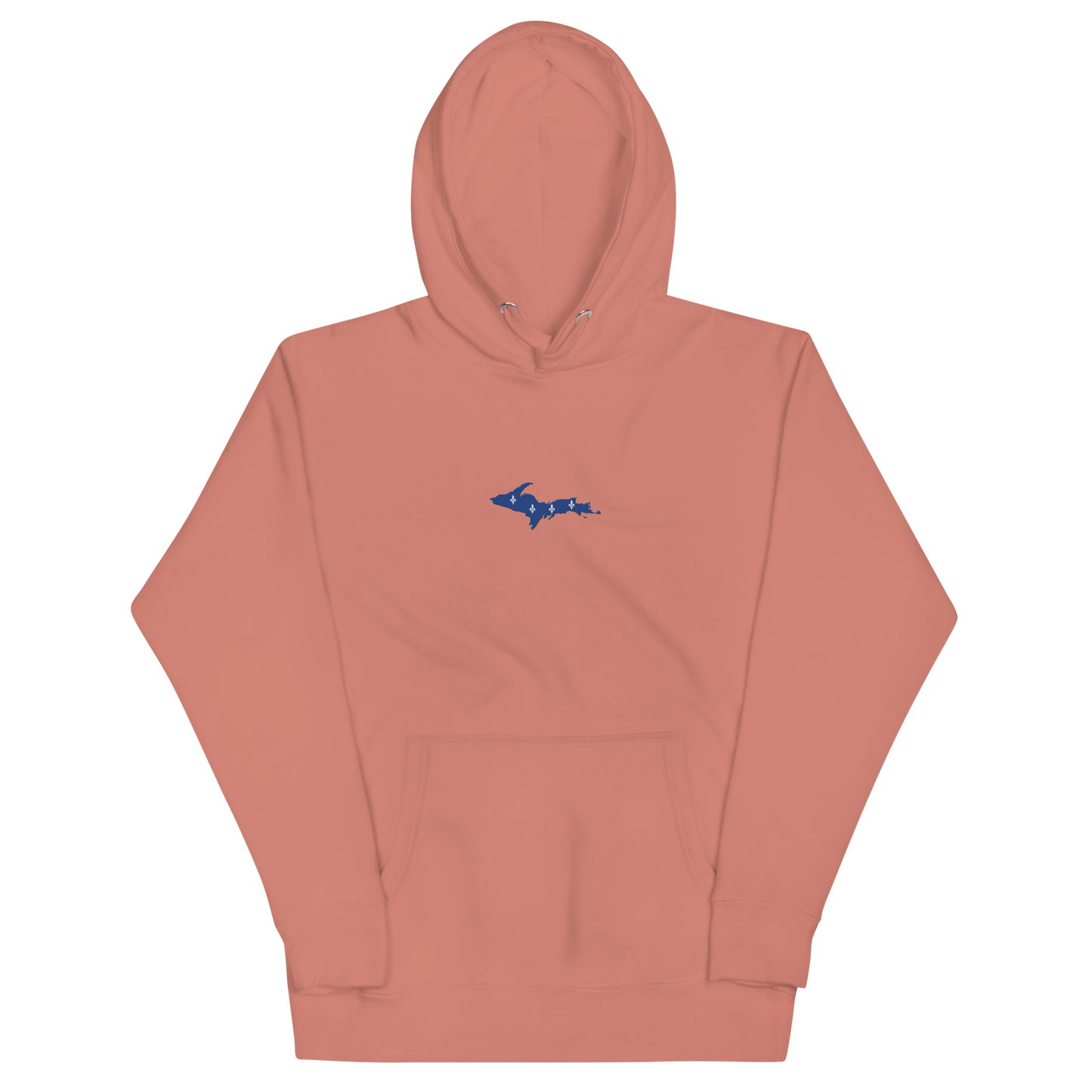 Michigan Upper Peninsula Hoodie (w/ Embroidered UP Quebec Flag Outline) | Unisex Premium